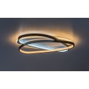 Rabalux 71470 LED mennyezetre szerelhető lámpa Brantiel | 57W integrált LED forrás | 3200lm | 3000-6000K | távirányítás | fényerőszabályzó | fekete