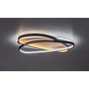 Rabalux 71470 LED mennyezetre szerelhető lámpa Brantiel | 57W integrált LED forrás | 3200lm | 3000-6000K | távirányítás | fényerőszabályzó | fekete
