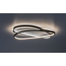 Rabalux 71470 LED mennyezetre szerelhető lámpa Brantiel | 57W integrált LED forrás | 3200lm | 3000-6000K | távirányítás | fényerőszabályzó | fekete