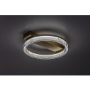 Rabalux 71471 LED mennyezetre szerelhető lámpa Rivona | 18W integrált LED forrás | 1400lm | 3000-6500K | távirányítás | fényerőszabályzó | aranyszínű