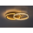 Rabalux 71472 LED mennyezetre szerelhető lámpa Rivona | 22W integrált LED forrás | 1500lm | 3000-6500K | távirányítás | fényerőszabályzó | aranyszínű