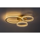Rabalux 71473 LED mennyezetre szerelhető lámpa Rivona | 38W integrált LED forrás | 3500lm | 3000-6500K | távirányítás | fényerőszabályzó | aranyszínű