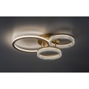 Rabalux 71473 LED mennyezetre szerelhető lámpa Rivona | 38W integrált LED forrás | 3500lm | 3000-6500K | távirányítás | fényerőszabályzó | aranyszínű