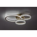 Rabalux 71473 LED mennyezetre szerelhető lámpa Rivona | 38W integrált LED forrás | 3500lm | 3000-6500K | távirányítás | fényerőszabályzó | aranyszínű
