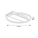 Rabalux 71474 LED mennyezetre szerelhető lámpa Glavian | 24W integrált LED forrás | 1700lm | 4000K | bézs