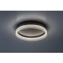 Rabalux 71478 LED mennyezetre szerelhető lámpa Seraphiel | 18W integrált LED forrás | 1110lm | 3000-6500K | távirányítás | fényerőszabályzó | fekete