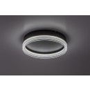 Rabalux 71478 LED mennyezetre szerelhető lámpa Seraphiel | 18W integrált LED forrás | 1110lm | 3000-6500K | távirányítás | fényerőszabályzó | fekete