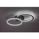 Rabalux 71479 LED mennyezetre szerelhető lámpa Seraphiel | 38W integrált LED forrás | 3100lm | 3000-6500K | távirányítás | fényerőszabályzó | fekete