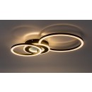 Rabalux 71485 LED mennyezetre szerelhető lámpa Lureo | 24W integrált LED forrás | 1580lm | 3000-6500K | távirányítás | fényerőszabályzó | fekete