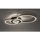 Rabalux 71485 LED mennyezetre szerelhető lámpa Lureo | 24W integrált LED forrás | 1580lm | 3000-6500K | távirányítás | fényerőszabályzó | fekete