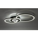 Rabalux 71485 LED mennyezetre szerelhető lámpa Lureo | 24W integrált LED forrás | 1580lm | 3000-6500K | távirányítás | fényerőszabályzó | fekete