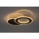 Rabalux 71486 LED mennyezetre szerelhető lámpa Lureo | 24W integrált LED forrás | 1510lm | 3000-6500K | távirányítás | fényerőszabályzó | fekete