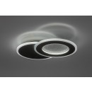 Rabalux 71486 LED mennyezetre szerelhető lámpa Lureo | 24W integrált LED forrás | 1510lm | 3000-6500K | távirányítás | fényerőszabályzó | fekete