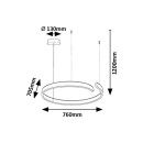 Rabalux 98072115 LED mennyezeti függőlámpa Silnora  | 45W integrált LED forrás | 3000lm | 3000+4000+6500K