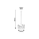 Rabalux 98072166 mennyezeti függőlámpa Flappy  E27