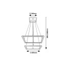 Rabalux 98072243 LED mennyezeti függőlámpa Sidona  | 48W integrált LED forrás | 2450lm | 3000K