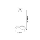 Rabalux 98072252 LED mennyezeti függőlámpa Serena  | 15W integrált LED forrás | 1640lm | 4000K