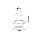 Rabalux 98072259 LED mennyezeti függőlámpa Grete  | 60W integrált LED forrás | 3450lm | 3000K