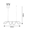 Rabalux 98072269 LED mennyezeti függőlámpa Montema  | 40W integrált LED forrás | 3750lm | 4000K
