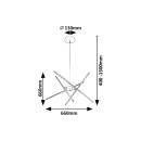 Rabalux 98072339 LED mennyezeti függőlámpa Henli2  | 40W integrált LED forrás | 2800lm | 3000K