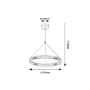 Rabalux 72471 LED mennyezeti függőlámpa Rivona | 24W integrált LED forrás | 1700lm | 3000-6500K | távirányítás | fényerőszabályzó | a kábelen | aranyszínű