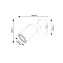 Rabalux 73107 fali spotlámpa Nolie GU10 | fekete