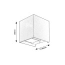 Rabalux 7396 kültéri fali lámpa Solin 1x42W | G9 | IP54 - fekete