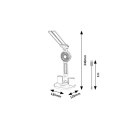 Rabalux 74030 LED asztali lámpa Novilo | 7W integrált LED forrás | 420lm | 3000/4000/6000K | kapcsolóval | fehér