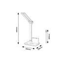 Rabalux 74032 LED asztali lámpa Elumo | 5W integrált LED forrás | 300lm | 3000/4000/6000K | kapcsolóval | fényerőszabályzó | fehér