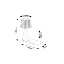 Rabalux 98074214 LED asztali lámpa Zavier  | 5W integrált LED forrás | 220lm | 3000+4000+5000K