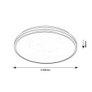 Rabalux 75064 LED fürdőszobai mennyezeti lámpa Slava | 40W integrált LED forrás | 2500lm | 4000K | fekete