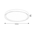 Rabalux 75086 LED mennyezetre szerelhető lámpa Zerina | 31W integrált LED forrás | 2000lm | 3000-6500K | fehér