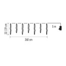 Emos DCPC07 LED karácsonyi fényfüzér - jégcsapok 6 db 3,6 m 60 LED | 6W | IP44 - hideg fehér, átlátszó