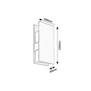 Rabalux 77063 LED kültéri fali lámpa Kioni | 13W integrált LED forrás | 680lm | 3000K | antracit
