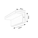 Rabalux 98077093 LED kültéri fali lámpa Zaragoza  | 10W integrált LED forrás | 780lm | 4000K