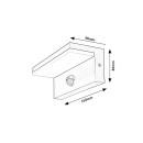 Rabalux 98077116 LED kültéri fali lámpa Zaragoza  | 9W integrált LED forrás | 850lm | 2700+4000K
