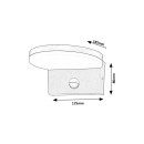 Rabalux 98077120 LED kültéri fali lámpa Batida  | 9W integrált LED forrás | 950lm | 2700+4000K