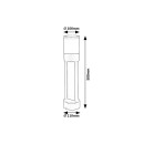 Rabalux 98077131 LED kerti oszloplámpa Leitha  | 12W integrált LED forrás | 720lm | 3000K