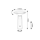 Rabalux 98077147 LED asztali lámpa Polperro  | 3W integrált LED forrás | 180lm | 2800+4000+6000K
