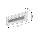Rabalux 77189 LED kültéri fali lámpa Kavala | 6W integrált LED forrás | 300lm | 3000/4000/6000K | fekete