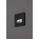 Rabalux 77195 LED kültéri fali lámpa Lunca | 1W integrált LED forrás | 15lm | 3000/4500/6500K | fekete