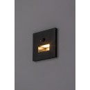 Rabalux 77197 LED kültéri fali lámpa Lunca | 1W integrált LED forrás | 15lm | 3000/4500/6500K | mozgásérzékelő | fekete