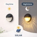 Rabalux 77203 LED napelemes kültéri fali lámpa Lermos | 0,1W integrált LED forrás | 3lm | 3000K | fekete
