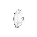 Rabalux 77210 LED kültéri fali lámpa Urfa Line | 16W integrált LED forrás | 1500lm | 3000/4000/6000K | antracit