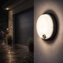 Rabalux 77213 LED kültéri fali lámpa Lonato | 18W integrált LED forrás | 1730lm | 4000K | mozgásérzékelő | fekete