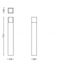 Philips 16463/93/P3 LED kültéri oszloplámpa Abour 1x6W|4000K|IP44
