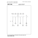 Lucide L134982530 LED mennyezeti függőlámpa SENTUBAL  | 5x5,3W integrált LED forrás | 5x230lm | 2700K