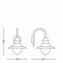 Philips 01652/52/PN kültéri fali lámpa Raindrop 1x60W | E27 | IP44 - rozsdamentes acél