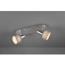 Trio 803600207 mennyezeti vagy fali lámpa Wailer 2x5W | GU10 | IP20 - nikkel szürkével