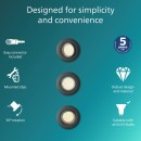 Philips 8720169376083 süllyeszthető lámpakészlet Peridot  GU10 | fekete